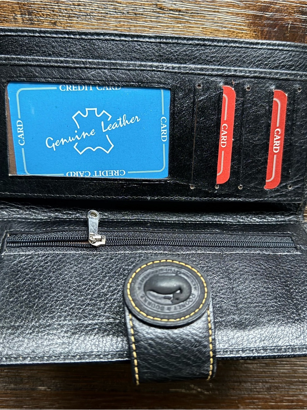 Dooney & Bourke Black Leather Wallet - Picture 4 of 8